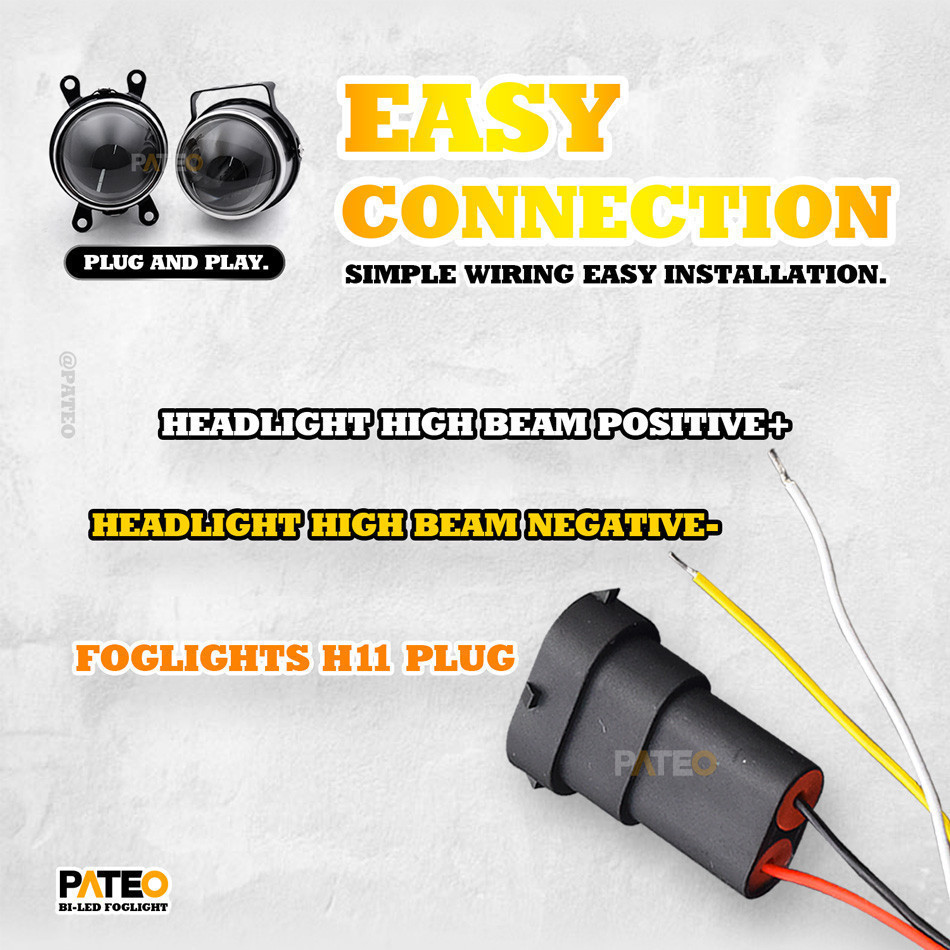3 Inch H11 Bi LED Fog Lights Driving Lamp 6000K 3000K Projector Lenses ...