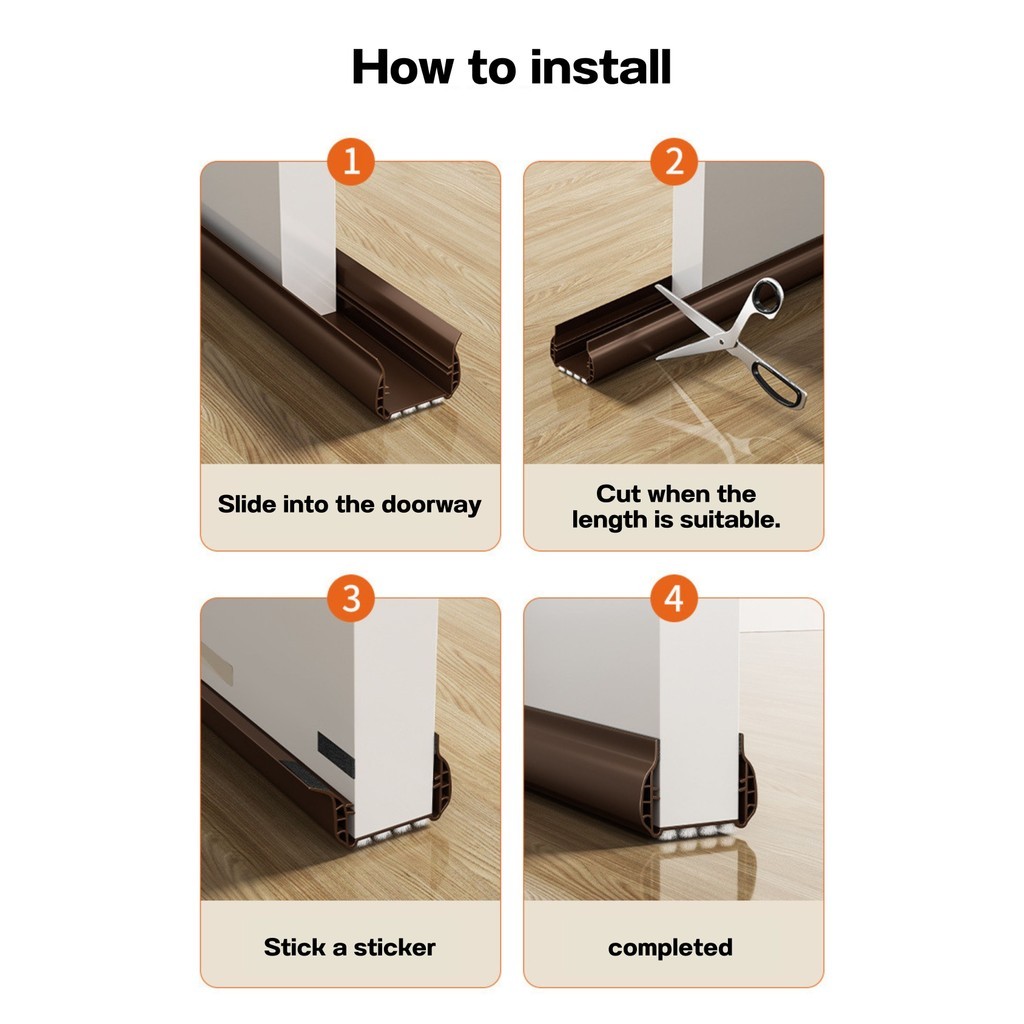 Portable Dust Blocker Inserted Sealing Gap Blocker Doorstop Bottom Seal ...