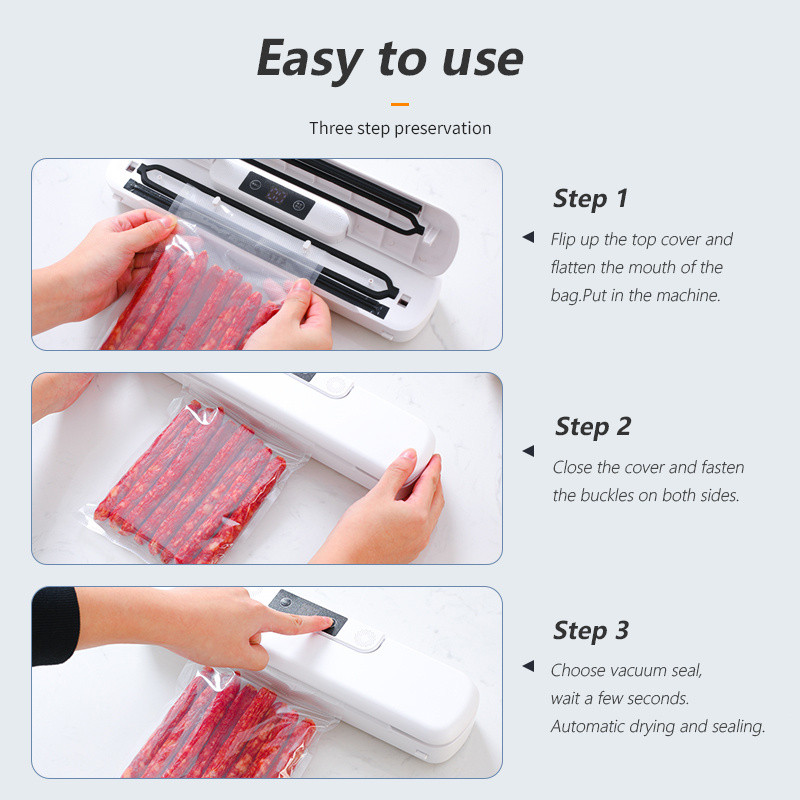 Household Fresh Food Saver Automatic Food Package Sealing Machine ...