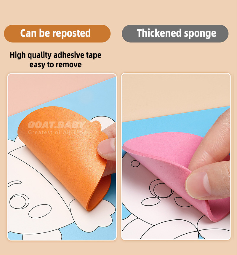 Cute Cartoon 3D EVA Foam DIY Sticker Art Craft Kits for Kids Montessori ...