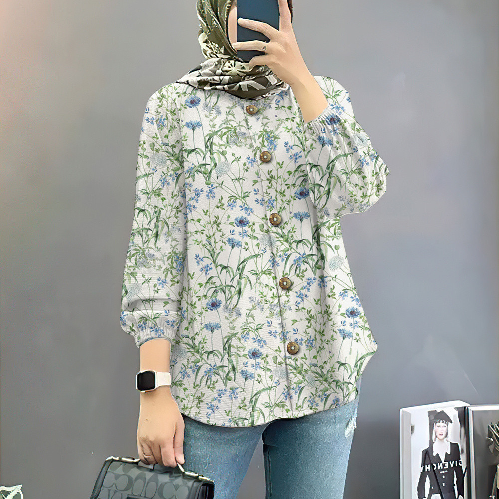 2025 Baju Raya Muslim clothes plus size Baju Raya Vintage floral ...