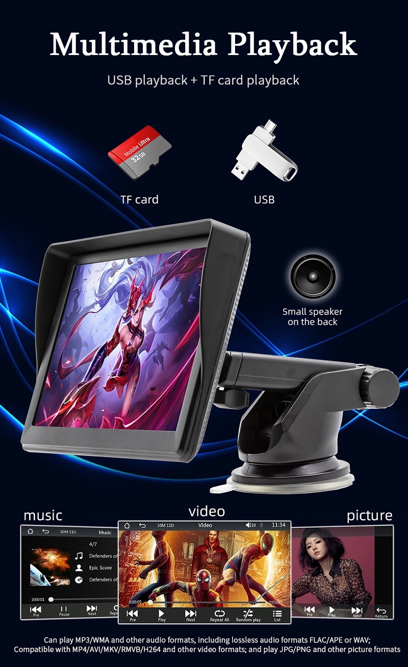 CarPlay Android Auto Car Monitor with Rear Camera - Mirror Link Touch ...