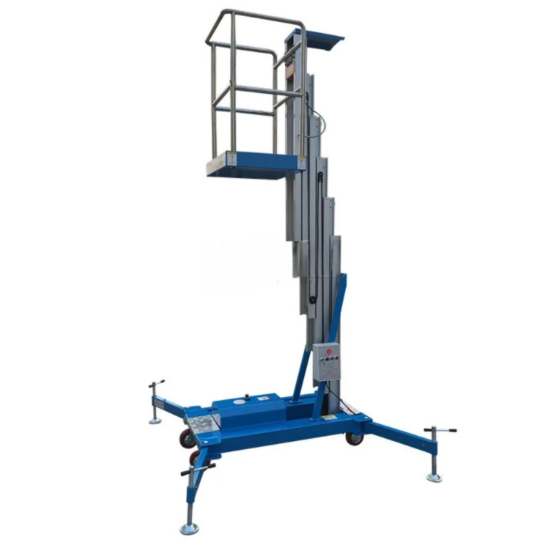 Mobile aluminum alloy elevator aerial work platform climbing ladder ...