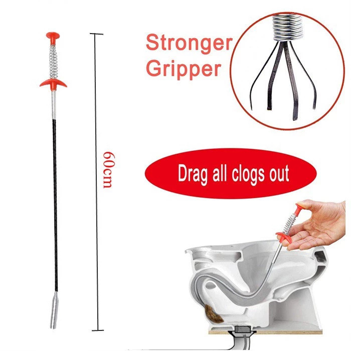 Drain snake clog remover Sinki sumbat 3M Bendable drain cleaner spring ...