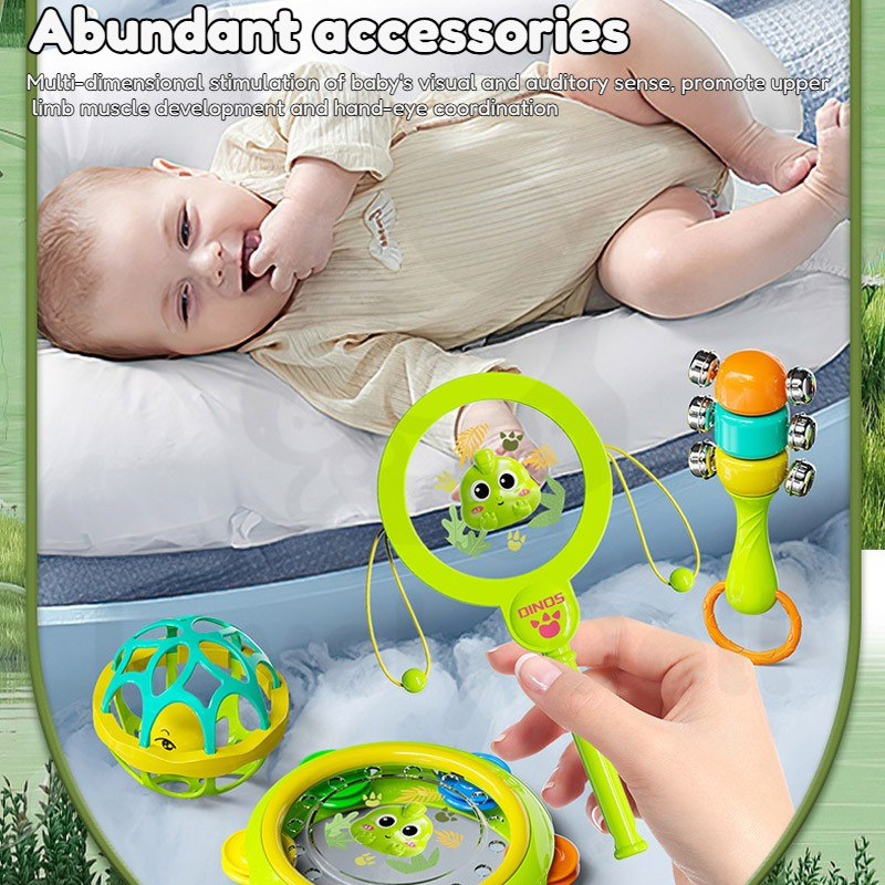 Baby Rattle Toy Newborn Infant Handheld Grabbing Rattle Teether Toy ...