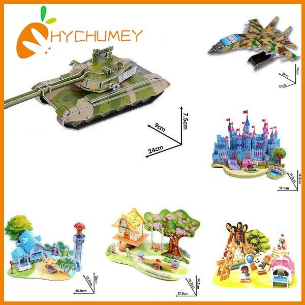 3d Paper Diy Puzzle For Kids Interactive Educational Building And Toy ...