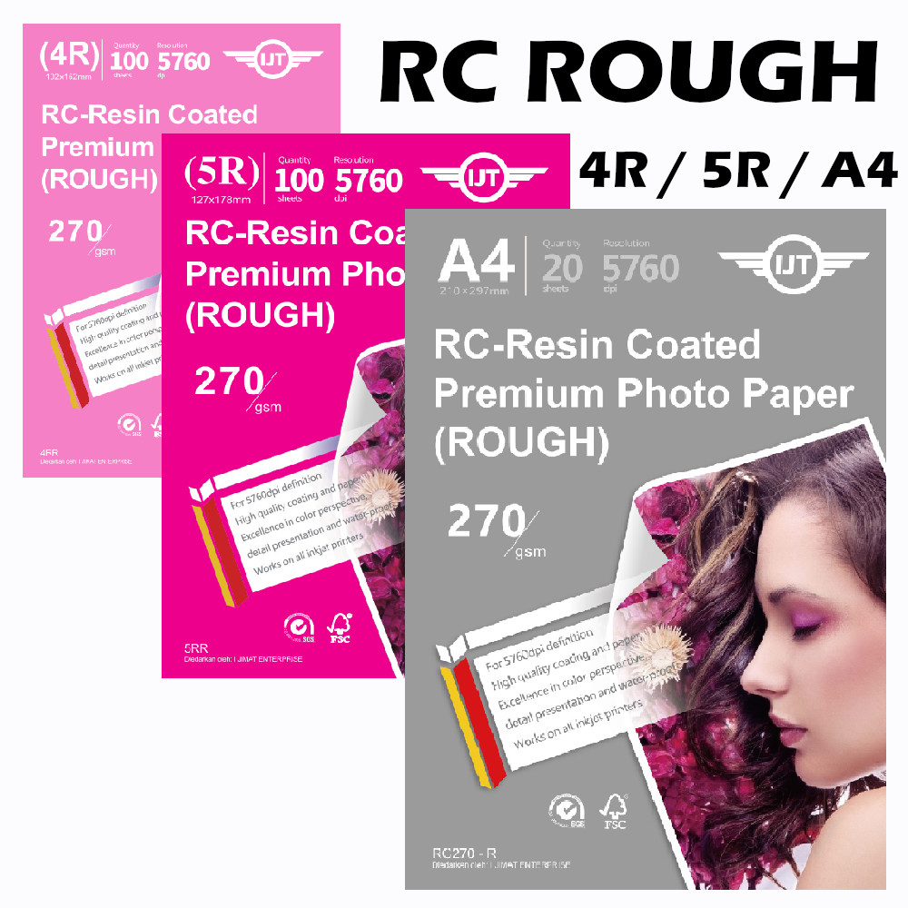 RC - Resin Coated Premium High Quality Inkjet Paper ROUGH RC Photo ...