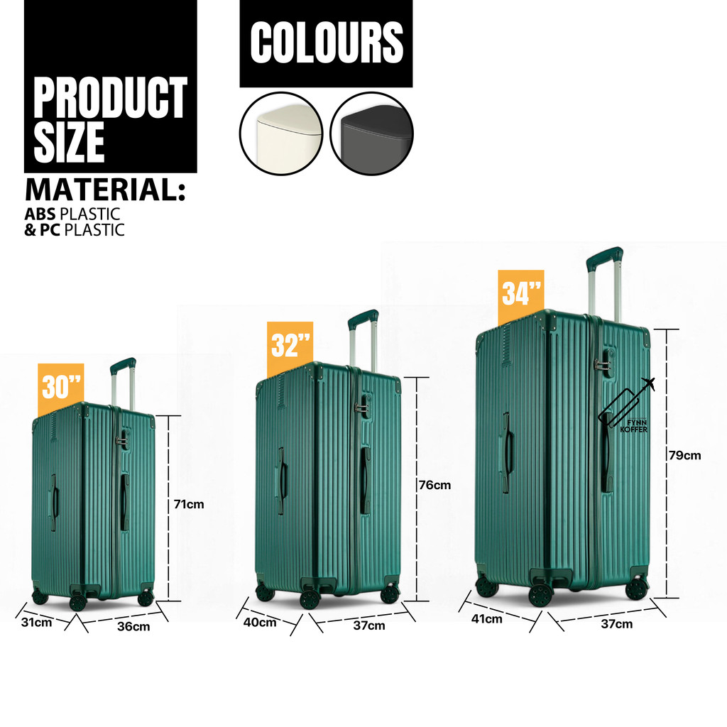 ABS Travel Luggage Hardcase bag luggage Bagasi beg 26 28 30 32 34 inch ...