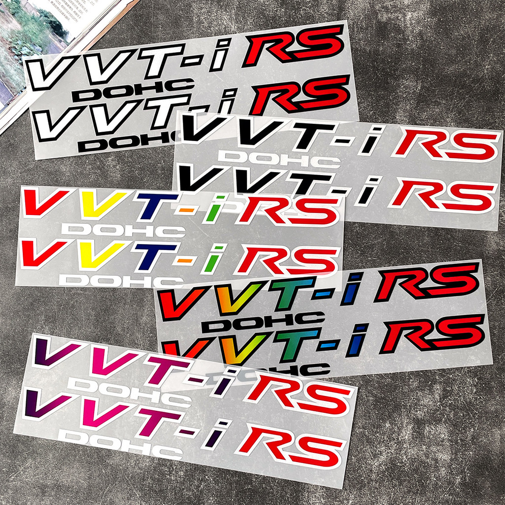 Toyota VVTi RS Emblem Reflective Vinyl Sticker Car Door Decorative ...