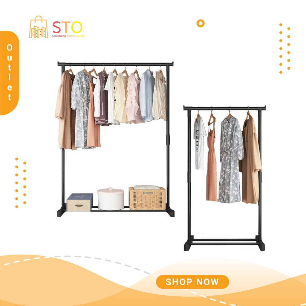 STO Single Pole Balcony Clothes Drying Rack Clothes Hanging Rack Steel ...