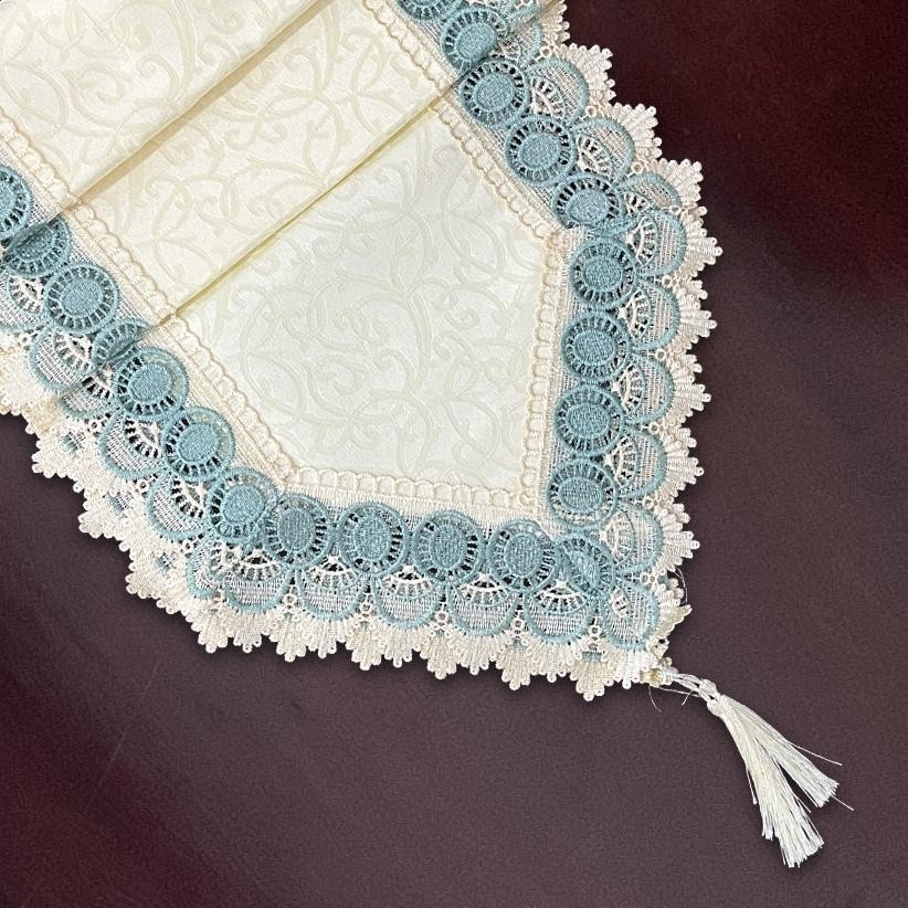 Romantika LACY TABLE RUNNER 38*180CM Luxury Lace TV Rack Cover Tassel ...