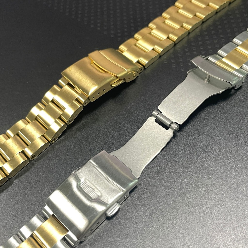 For 22mm Seiko SKX007 009 Solid Bracelet SRPD Gold Curved End Scuba ...