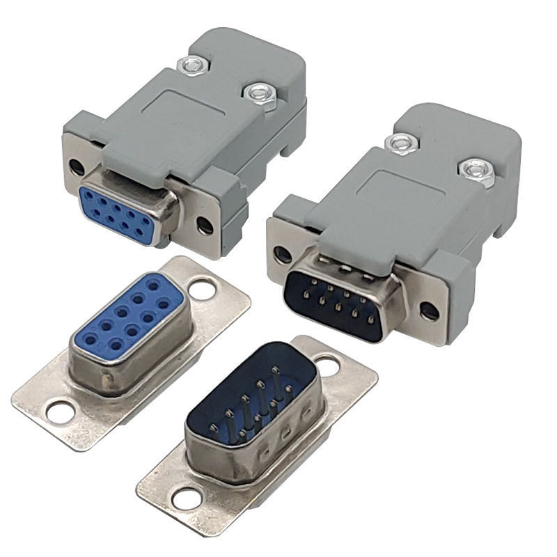 Welding wire DB9 female male with shell RS232 socket 9 pin core serial ...