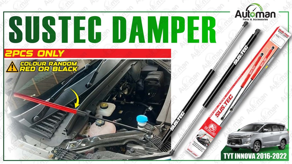 Toyota Innova 2016 - 2022 SUSTEC Front Hood Damper Bonnet Gas Lifter ...