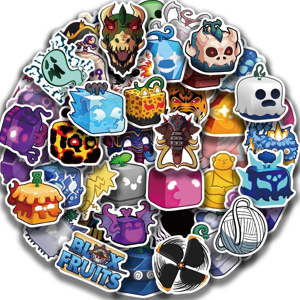 Blox Fruits Stickers Aesthetic Decals Luggage Skateboard Phone Laptop ...