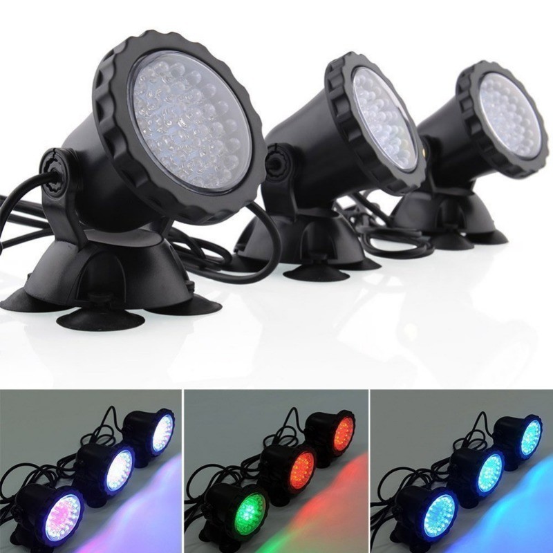 RGB LED Aquarium Light with Remote Control IP68 Waterproof Underwater ...