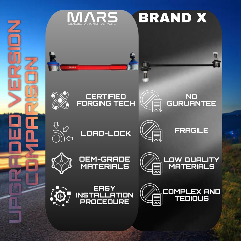 MARS UNIVERSAL ULTRA RACING ADJUSTABLE FRONT STABILIZER ABSORBER LINK ...