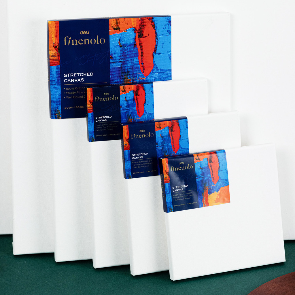 Deli Finenolo Stretched Cotton Canvas Cotton Board Frame Kanvas Lukisan ...