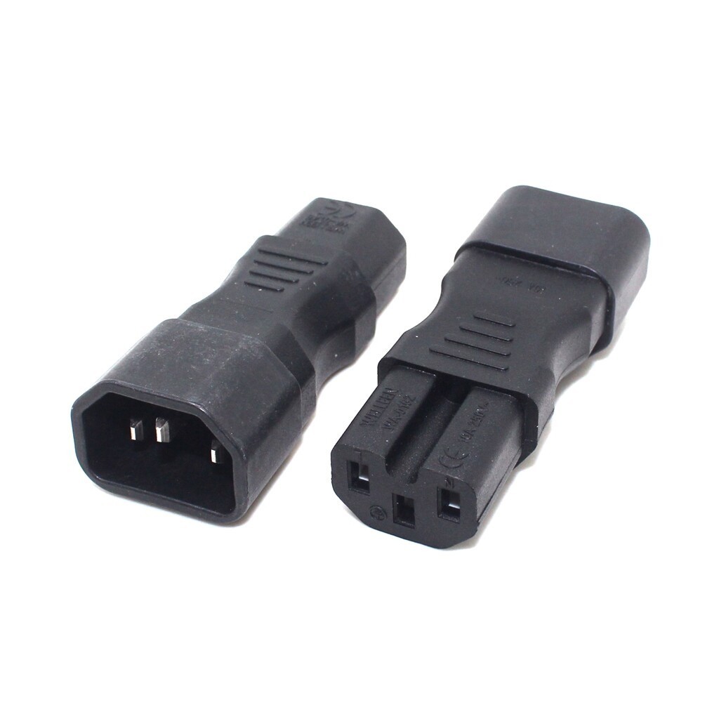 IEC 320 C14 Male to C15 Kettle Plug Female Power adapter 10A 250V 3Pole ...