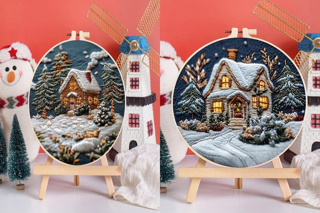 Customized Needlework Set Christmas Embroidery Kit for Beginners Diy ...