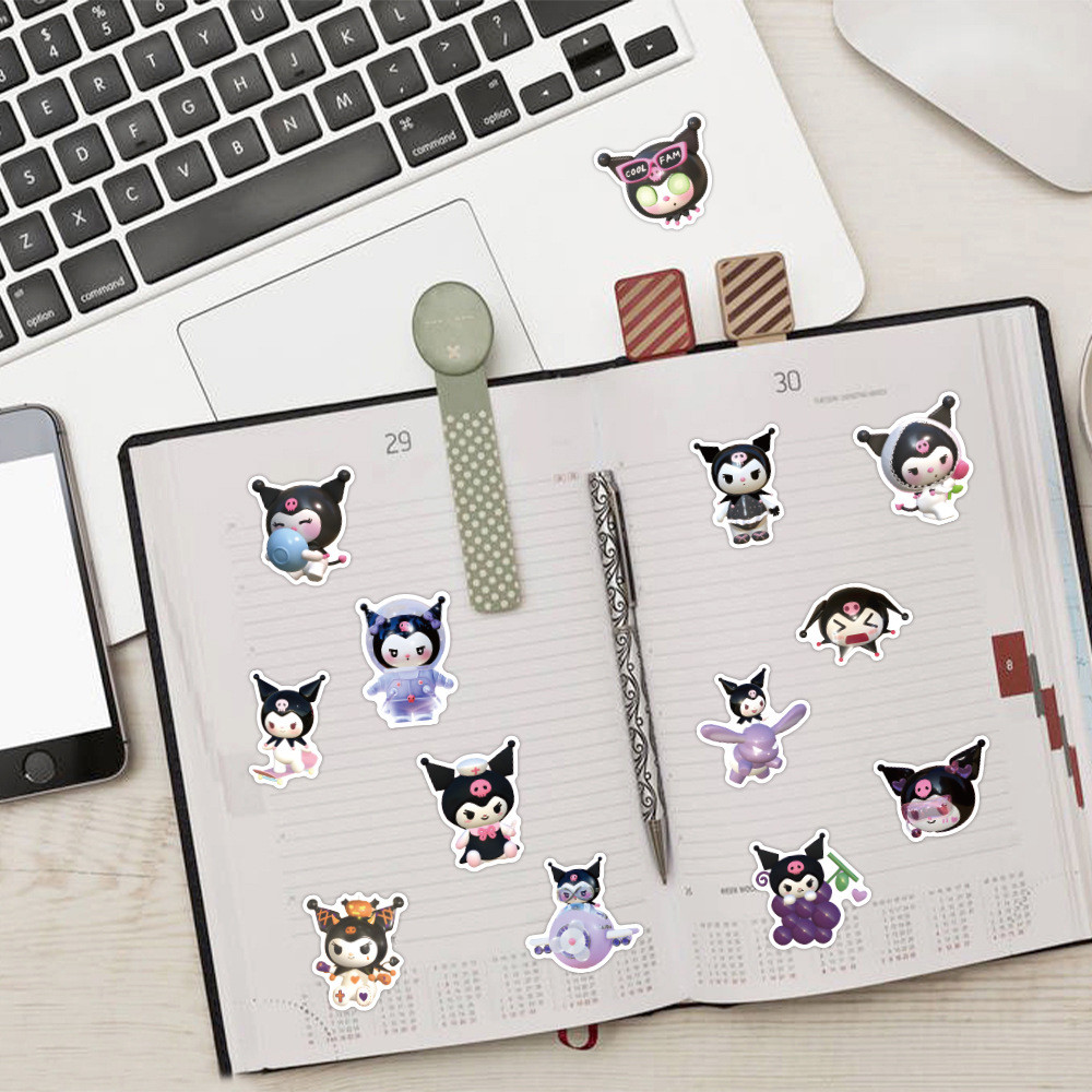 50 Sheets Kuromi Stickers 3D Image Kuromi Kuromi Kuromi Graffiti ...