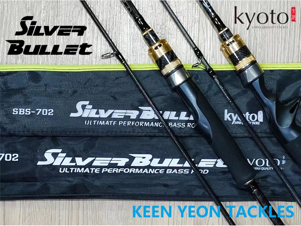 KYOTO SILVER BULLET SPINNING/ BAITCASTING FISHING ROD ( 2 TIP ...