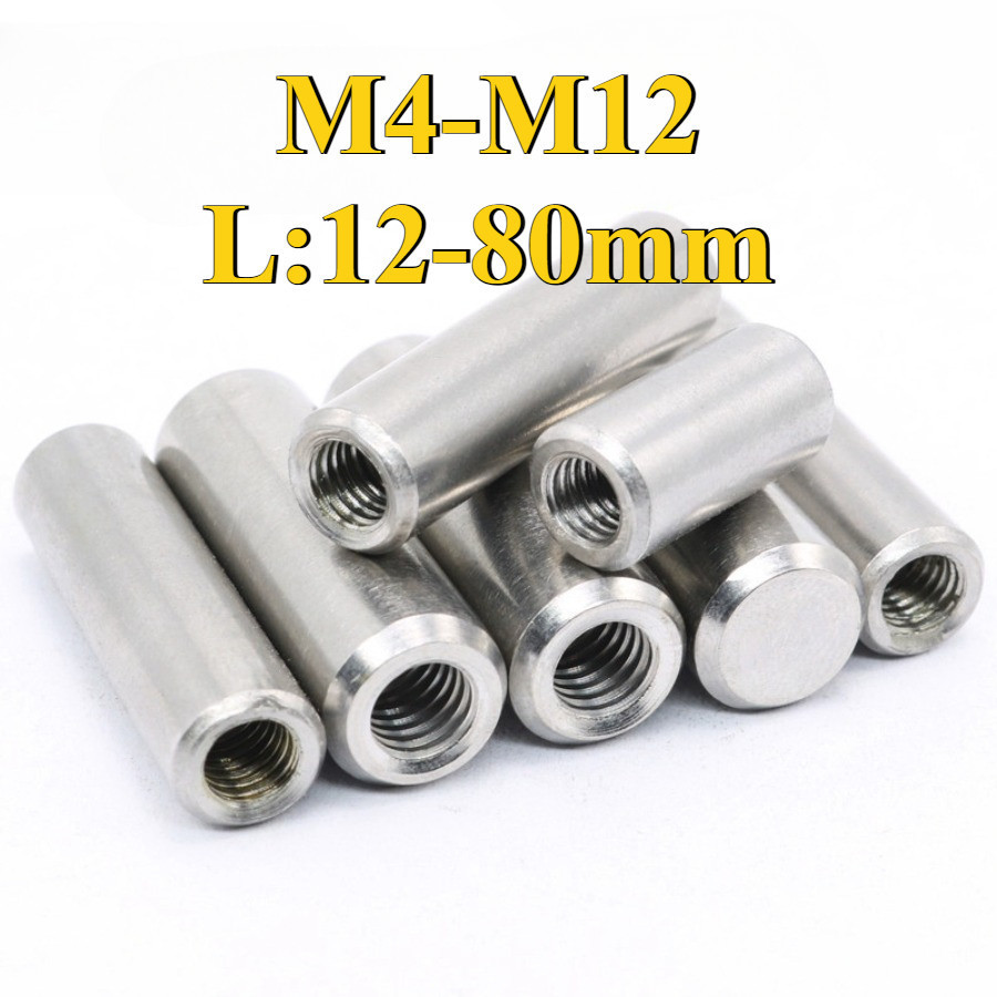 M4-M12 Round Coupling Nut Internal Thread Connector for Rods And Bolts ...