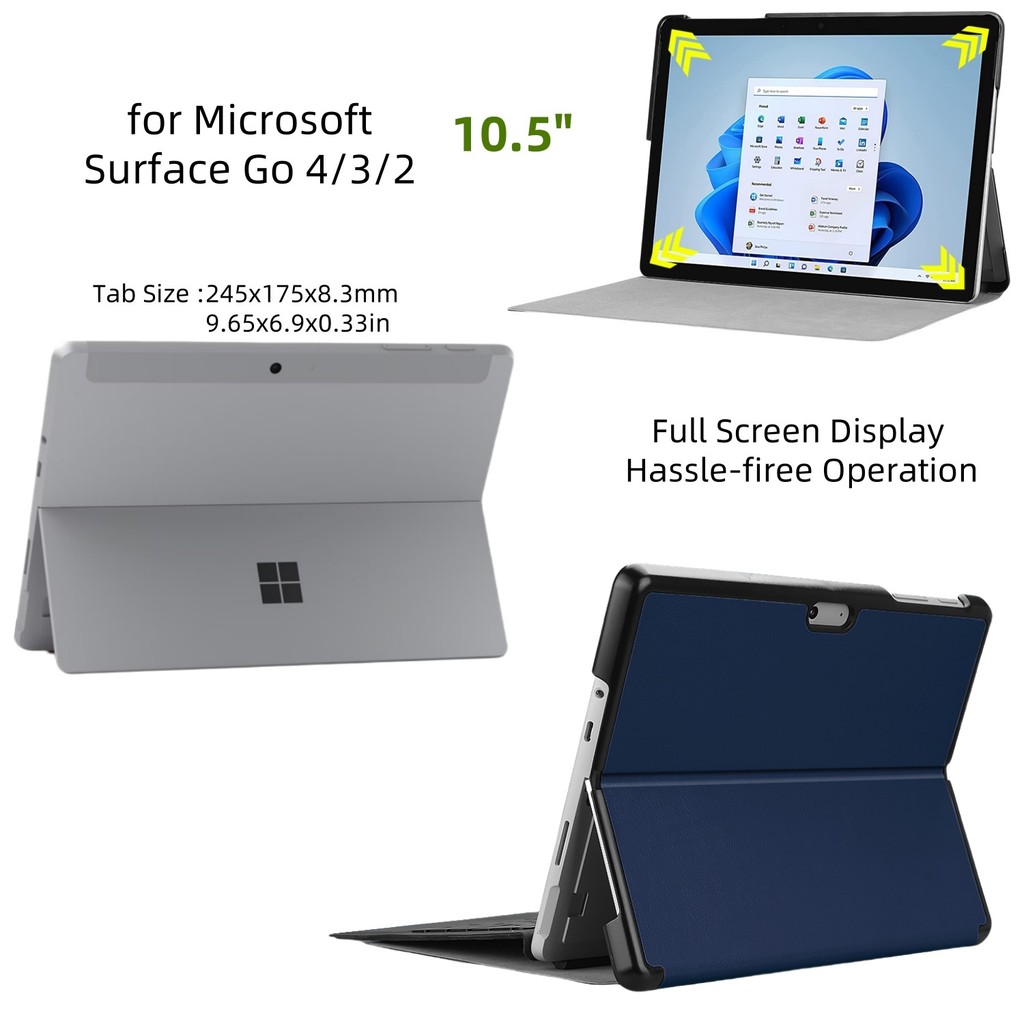 Flip Case for Microsoft Surface Go4 Go3 Go2 Go Tablet Case 10.5 Inches ...