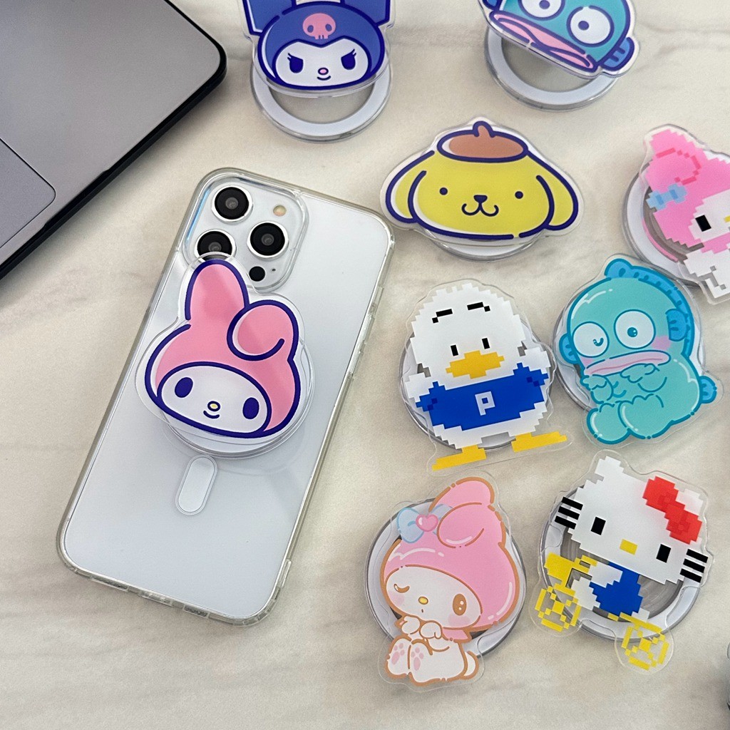 Magnetic Attraction Phone Holder Creative Stand Kickstand Cute Cartoon ...