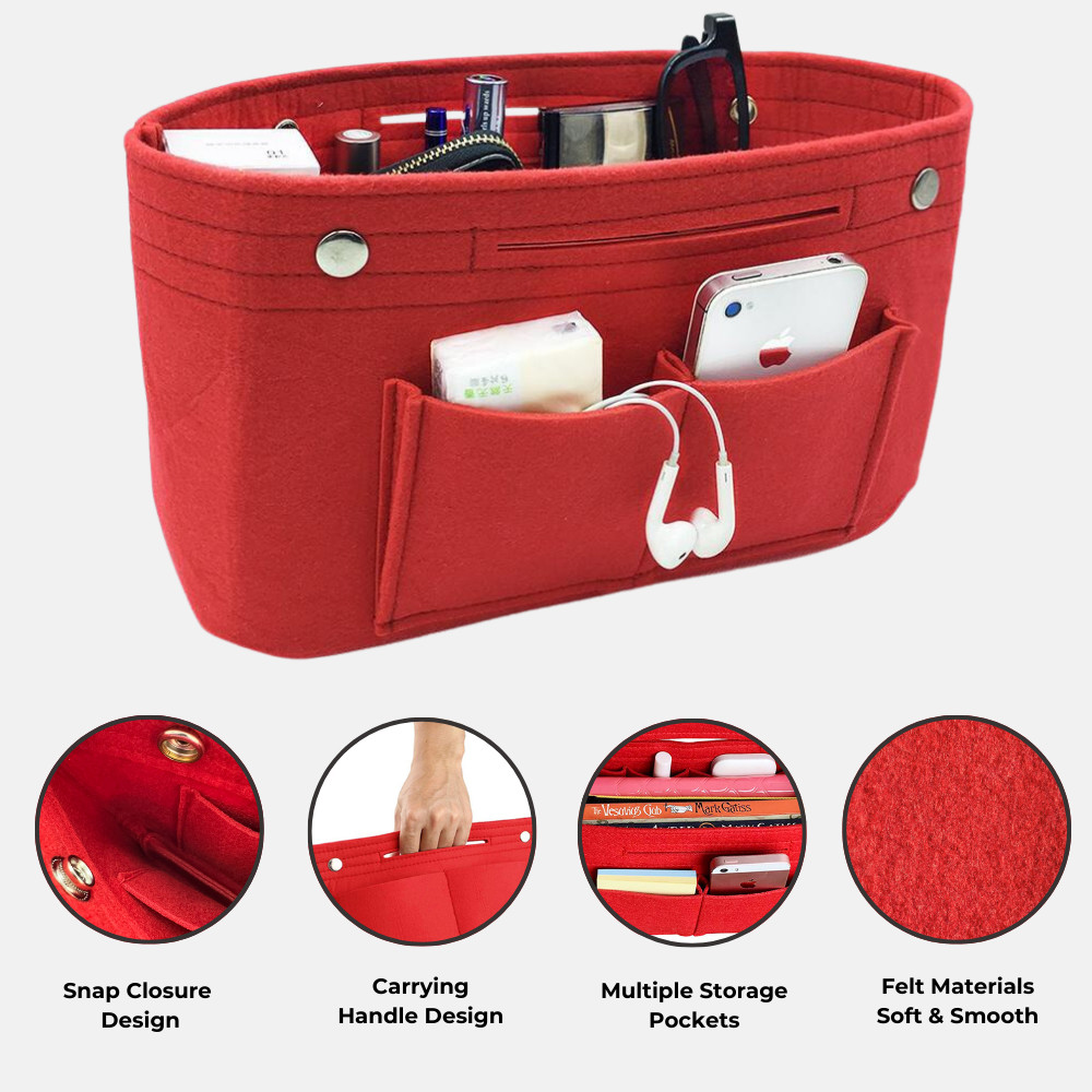 Felt Insert Bag Women Bag Organizer Handbag Inner Pocket Purse ...