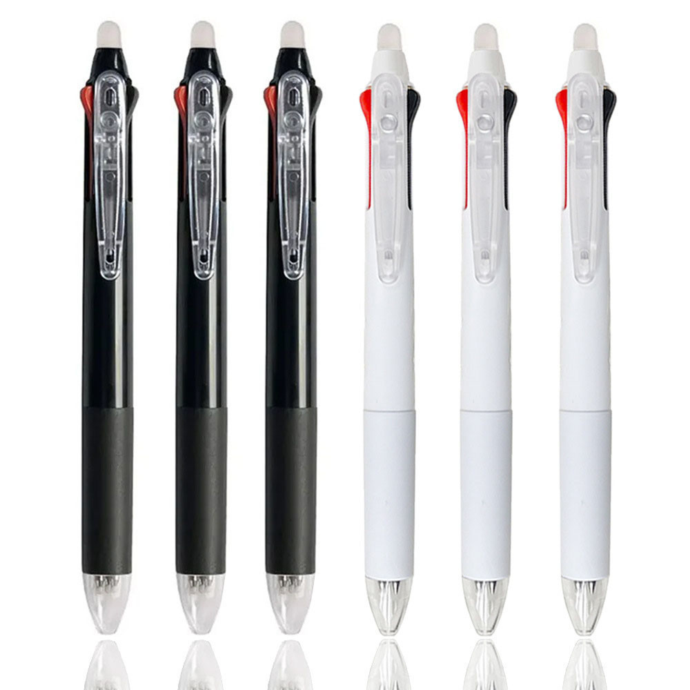 3-in-1 Multi Color 0.5mm Press Erasable Pen Red, Black and Blue Three ...
