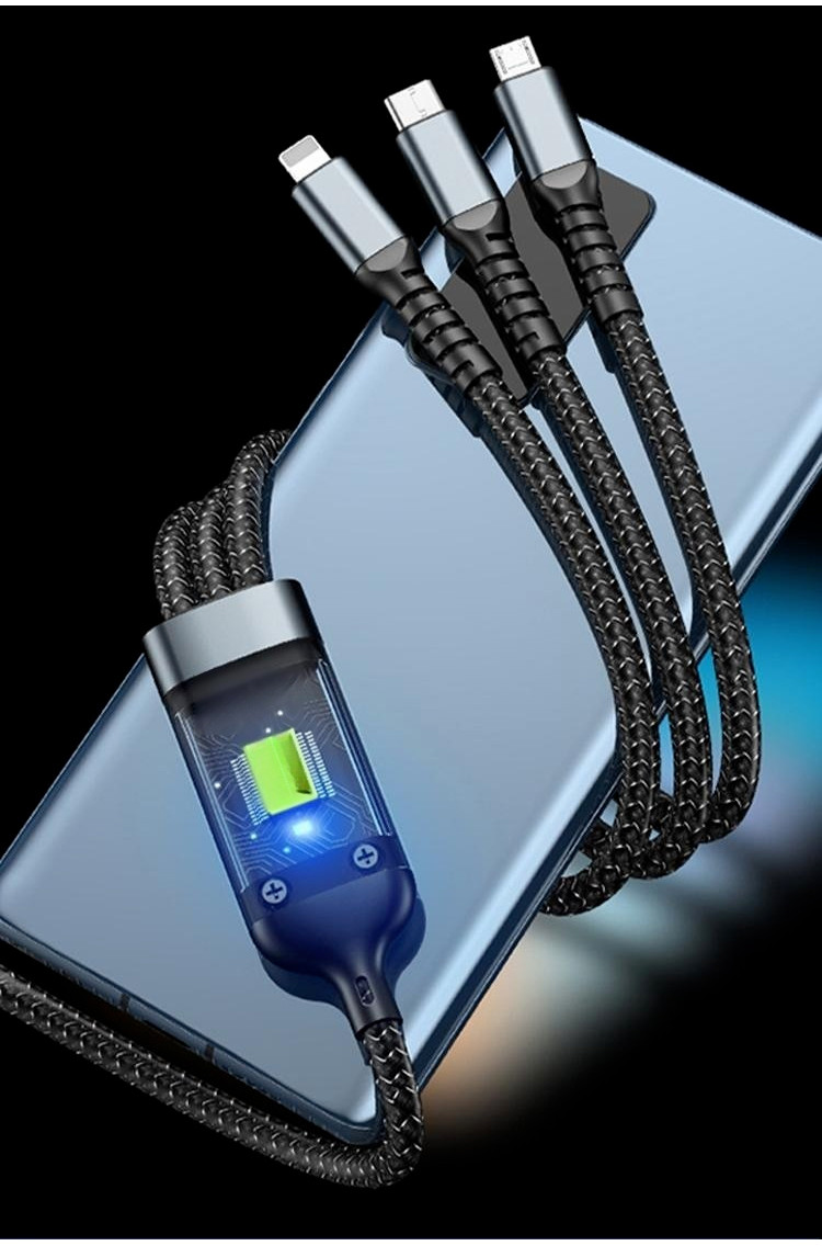 Fast Charging Data Cable Fast Charging 3-in-1 Data Cable Rust ...