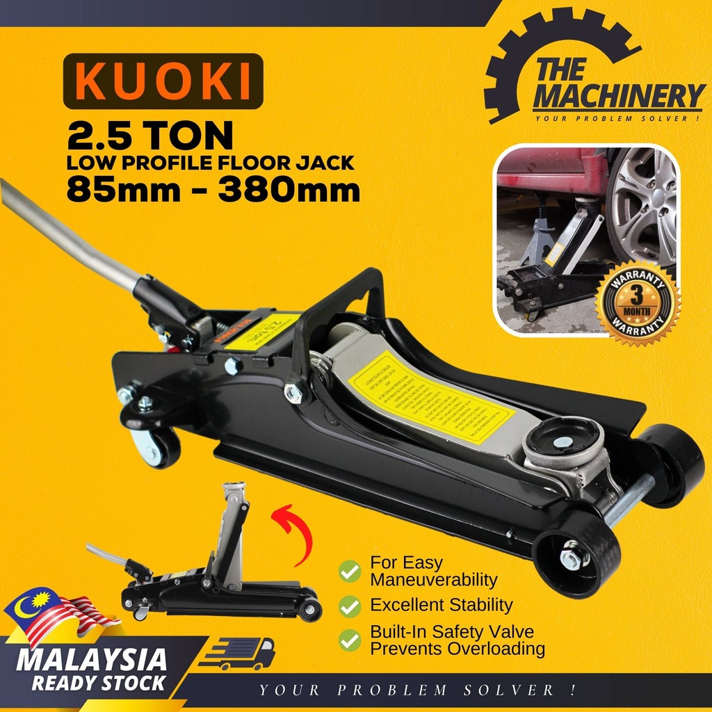 Liftmaster 2.5 Ton Low Profile Jack Ver. 2 - Cric Idraulico Basso, Altezza Minima 8cm, Portata 2,5 Tonnellate - 4