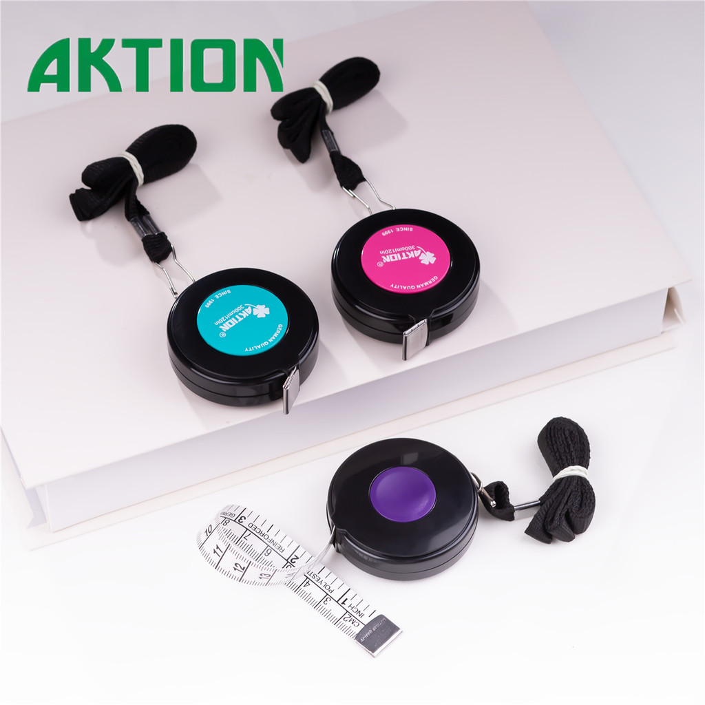 AKTION 1.5m/2m/3m Retractable Double-Sided Tape Measure - One-Click ...