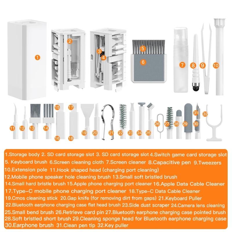 32 In 1 Multifunctional Digital Cleaning Tool Computer Keyboard ...