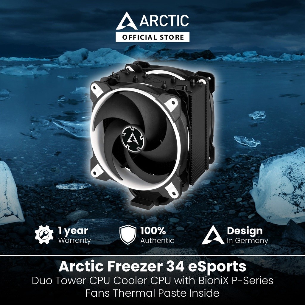 Arctic Freezer 34 eSports Duo Tower CPU Cooler CPU Fan w/ BioniX P ...
