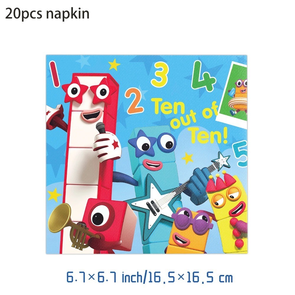 numberblocks Birthday Theme Party Decoration Tableware Paper Cup ...