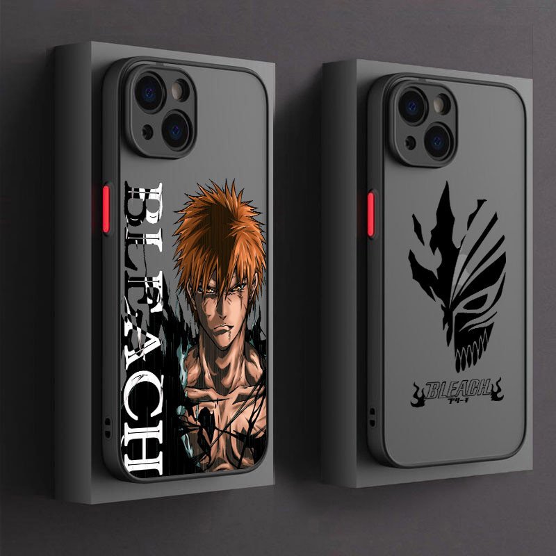 Bleach Ichigo Anime Logo Phone Case For iphone 15 11 14 Plus 16 Pro Max 12  13 Mini Silicone Casing 16Pro 15Plus Transparent Frosted Shockproof Armor  Cover | Shopee Malaysia