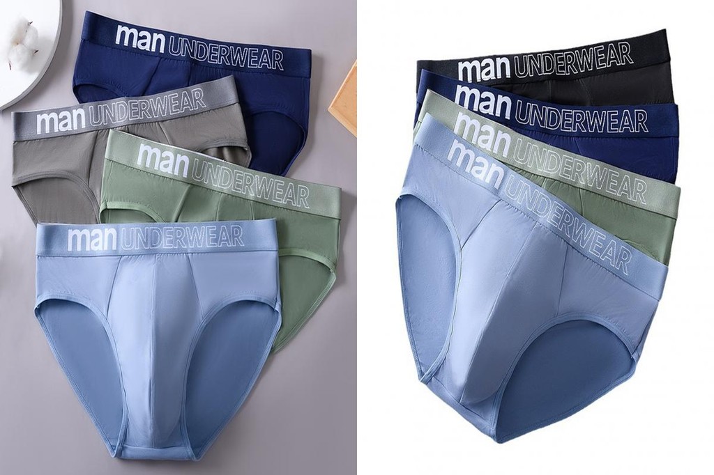ST| Men Panties Men Briefs Men's Slim Fit Breathable Briefs with U ...