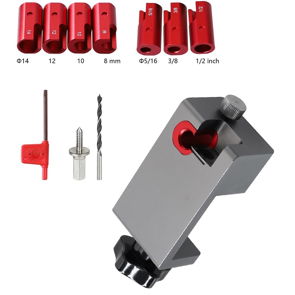[Super] Dowel Maker Jig Tenon Dowel Plug Cutter Drill Guide Positioner