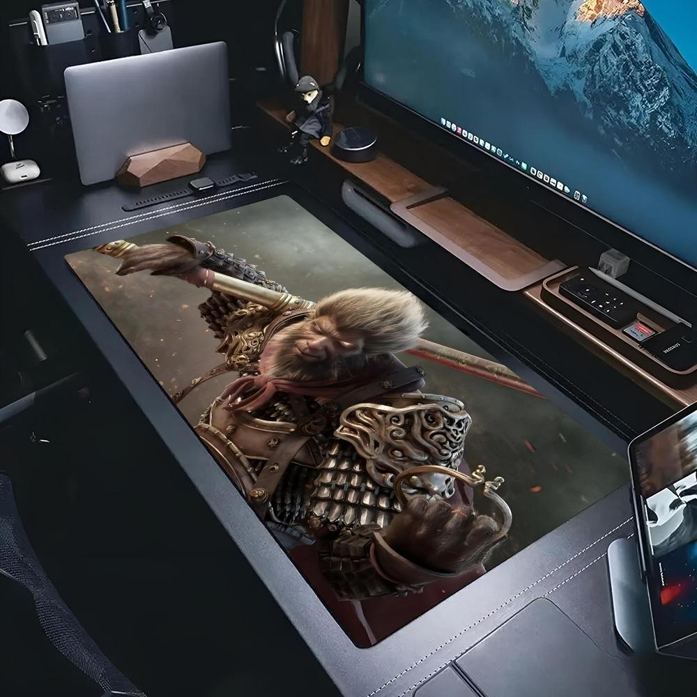Black Myth Wukong Mouse Pad Cartoon Lockedge Large Gaming Pad Computer ...