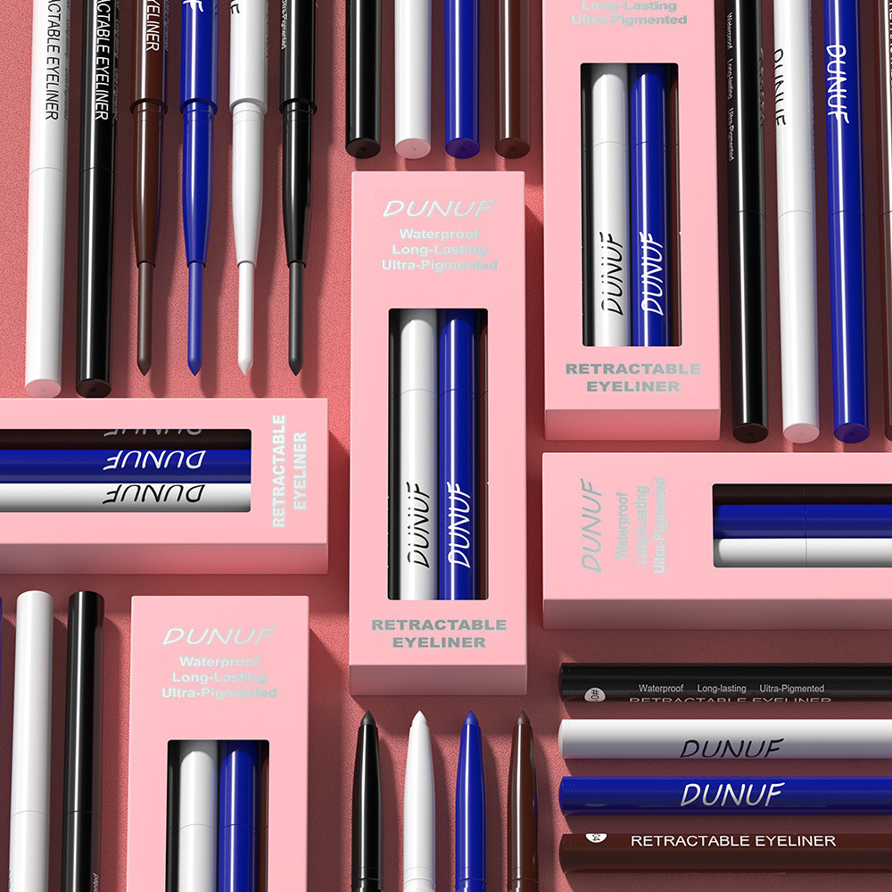 DUNUF 4 Color/set Matte Glitter Gel Eyeliner Pencil Smooth Waterproof