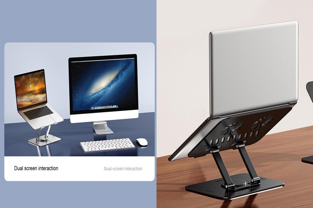 RGA Foldable Laptop Stand Laptop Holder 360-degree Rotating Laptop ...