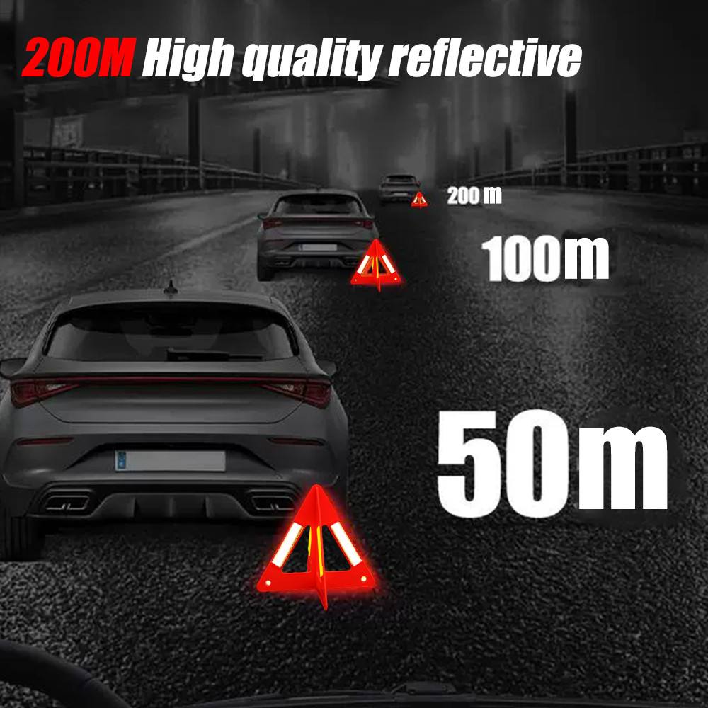 Foldable Portable Parking Tripod Warning Signs - Automotive Emergency ...