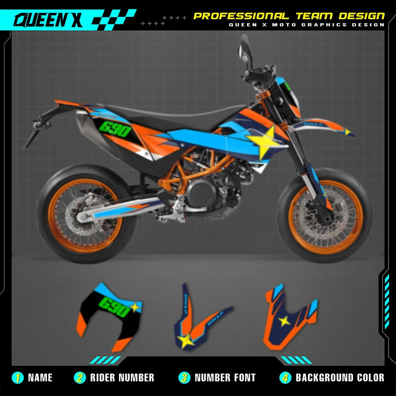 Queen X MOTOR For KTM SMC-R 690 2012 2013 2014 2015 2016 2017 2018 ...