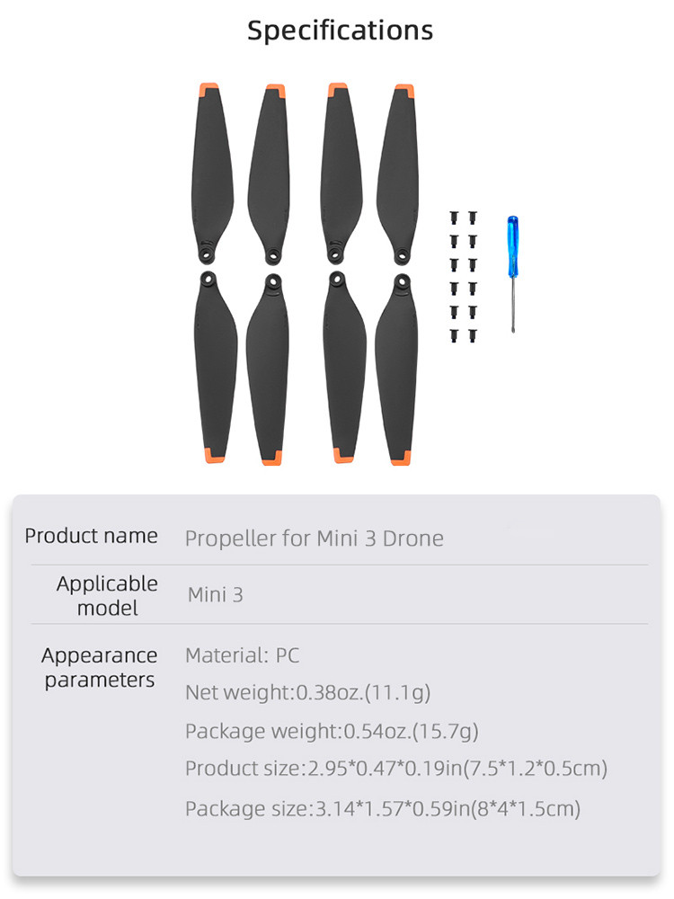 Propeller for DJI Mini 3 /For MINI 3 /Lito 1/X1/Mini 3 Pro /Mini 4 pro ...