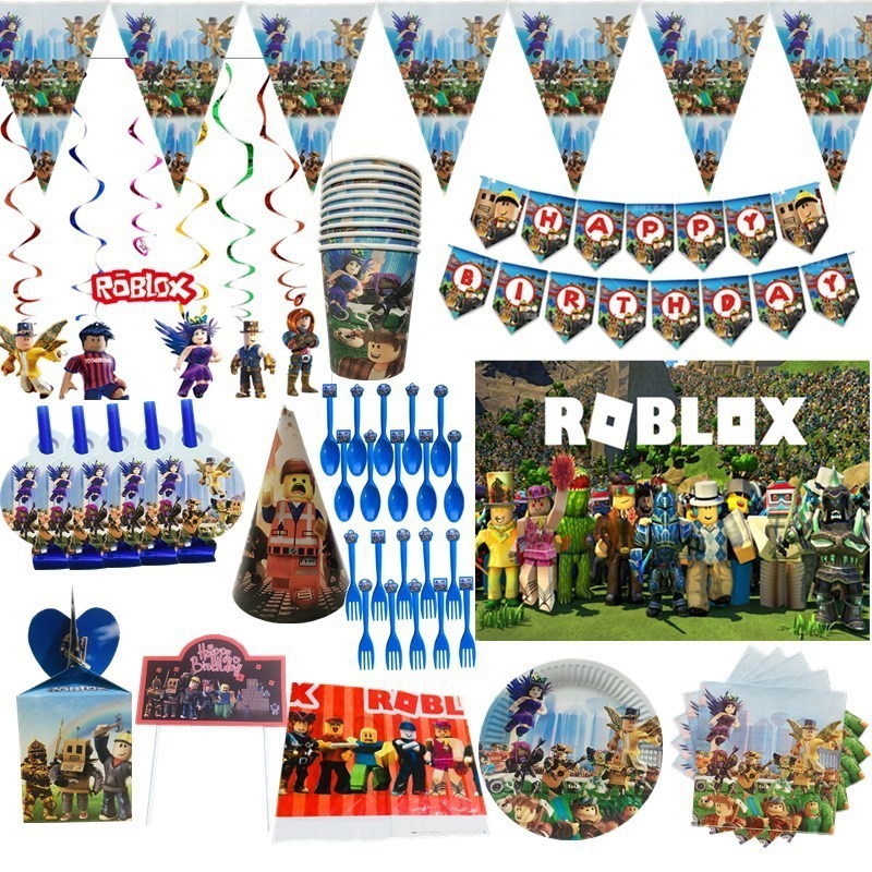 JomParty Robux Roblox Happy Birthday Banner Balloon Decoration Game ...