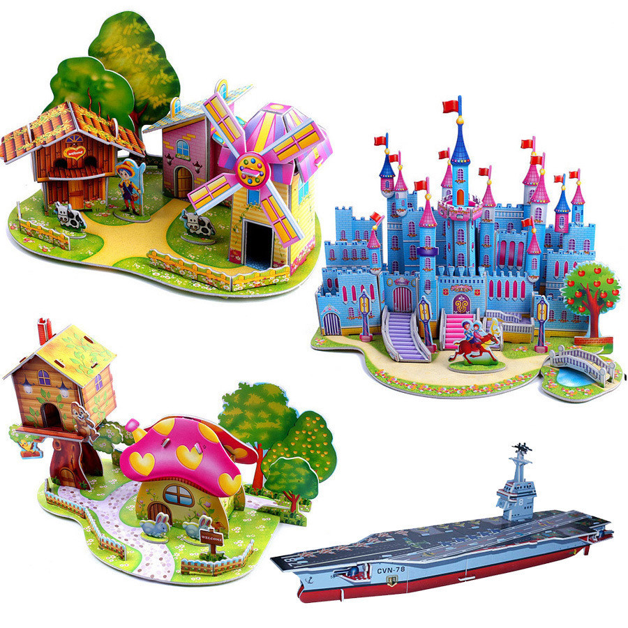 Diy 3d Paper Puzzle For Kids Interactive Educational Building Craft And ...