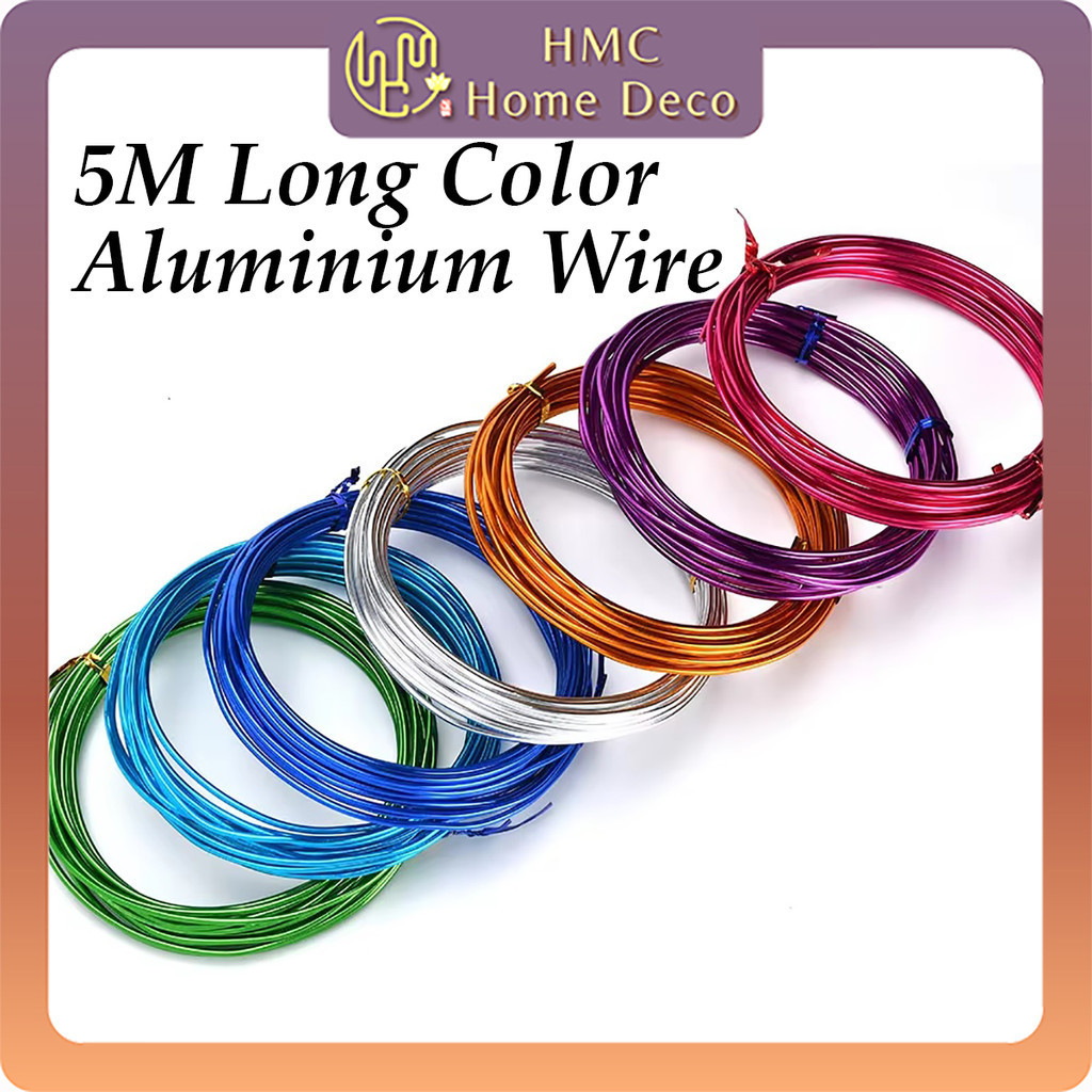 5m Long Color Aluminium Wire Multi Colored Aluminum Crafts Wire ...