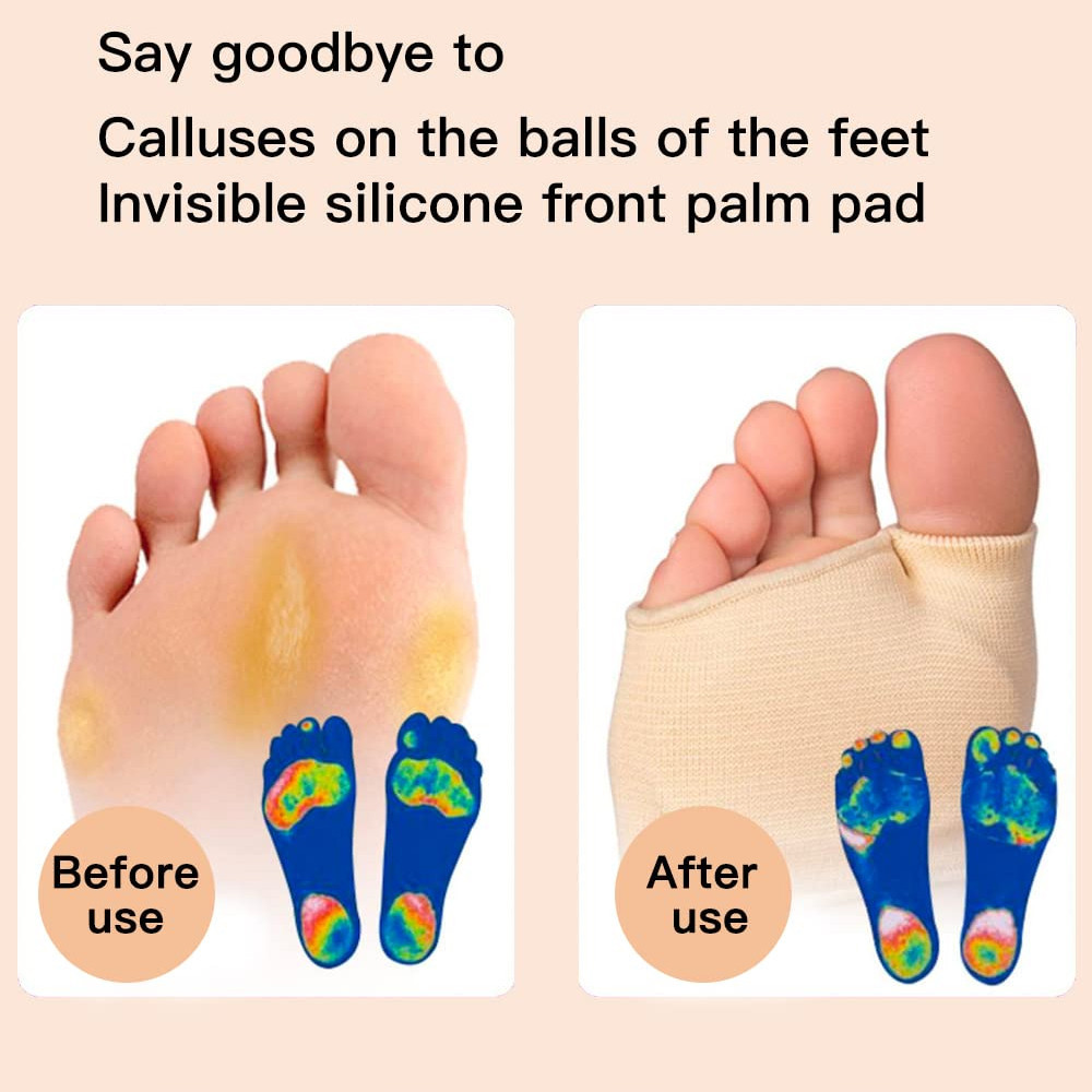 Silicone Gel Half Insoles for Metatarsal Forefoot Pain Relief Shoe Pads ...